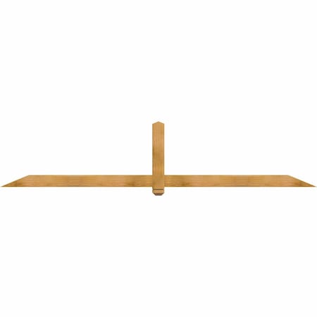 Ekena Millwork Eugene Rough Sawn Timber Gable Bracket, Western Red Cedar, 108"W x 22"H x 4"D x 4"F, 5/12 Pitch GBW108X22X0404EUG00RWR